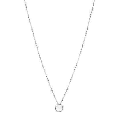 David Yurman Sterling Silver Cultured Pearl 8mm Petite Chatelaine Pendant Necklace 1 of 5