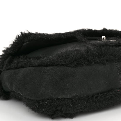 Chanel Suede Fur Quilted Flap Black 9 of 10