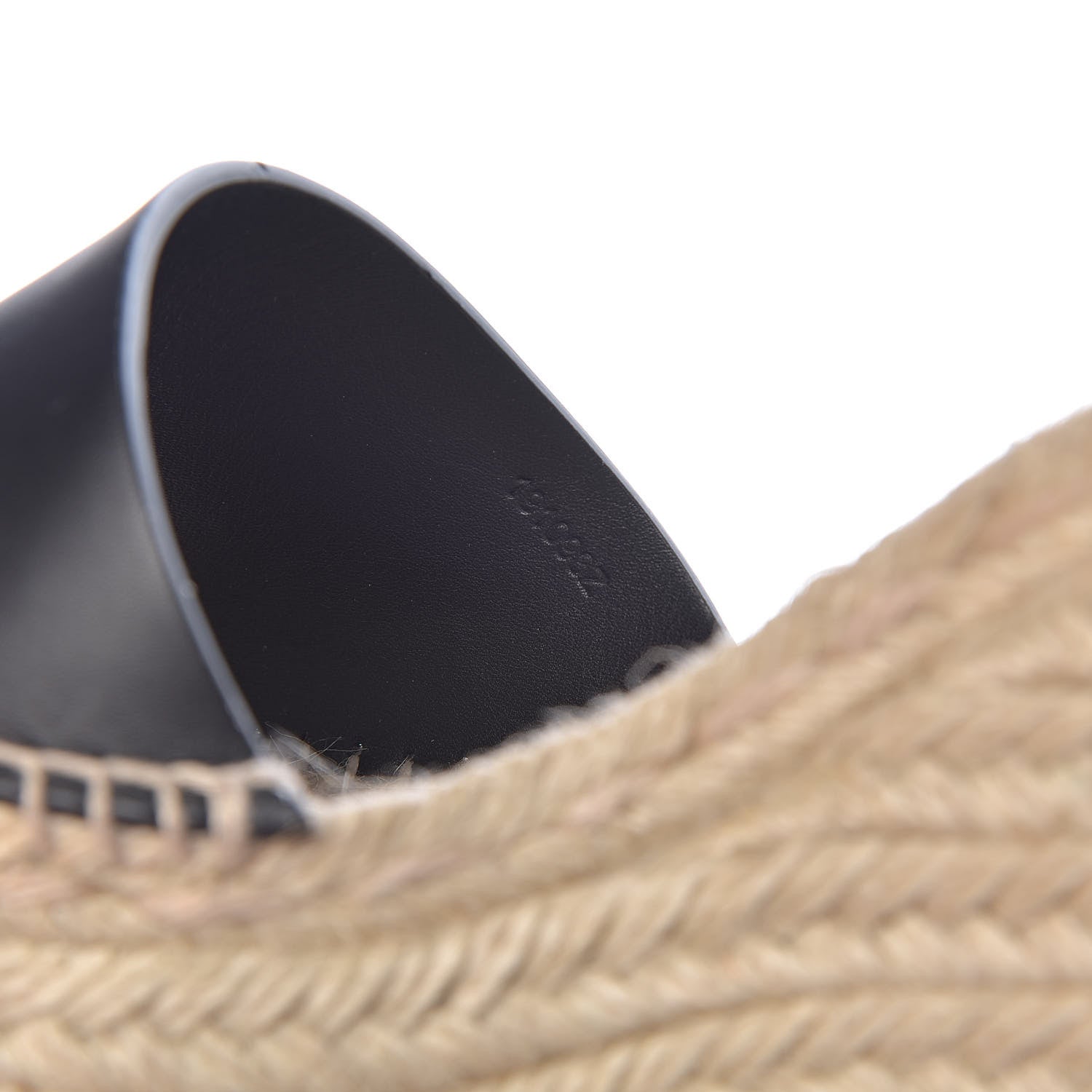 Hermes Calfskin Tivoli Espadrille Wedge Sandals 38 Black 7 of 11
