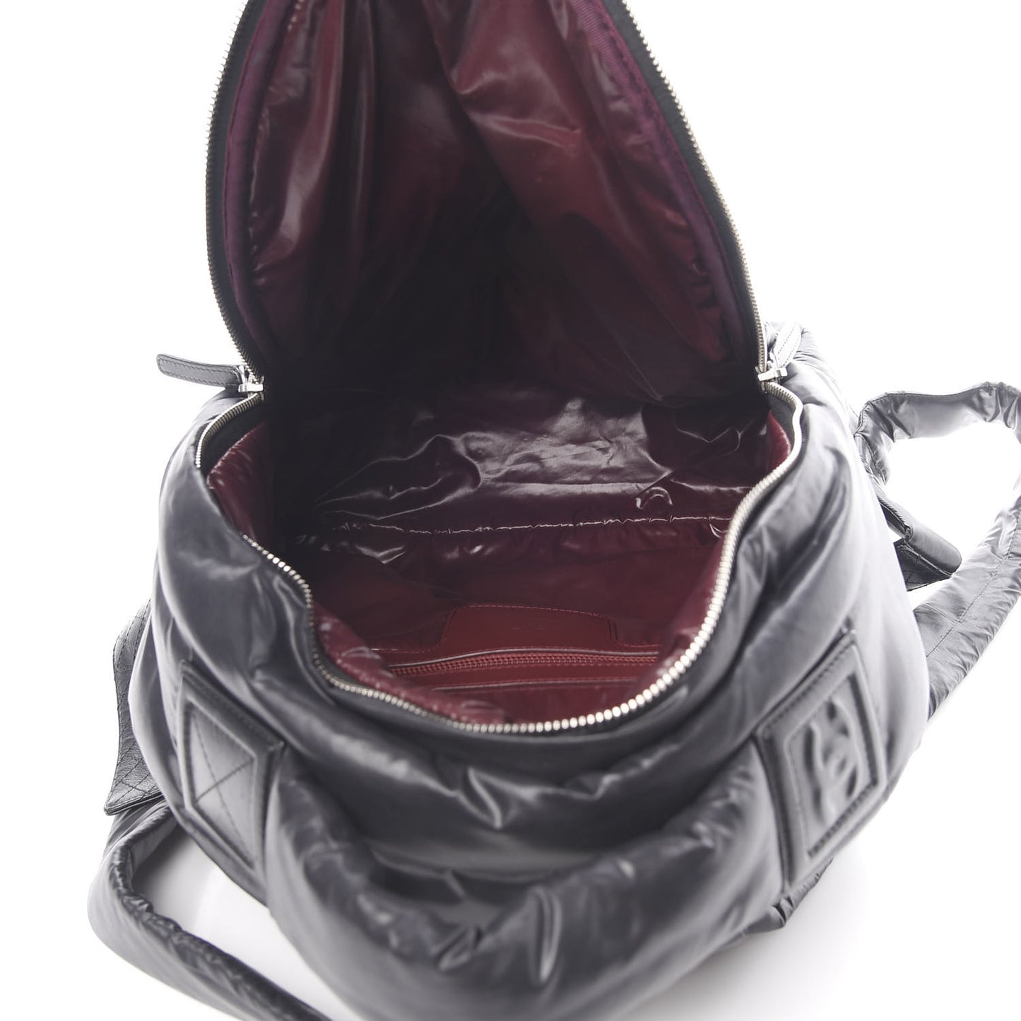 Nylon Quilted Coco Cocoon Backpack Black