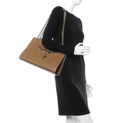 Gucci Saddle Soft Lux Large Emily Chain Shoulder Bag Acero 3 of 10