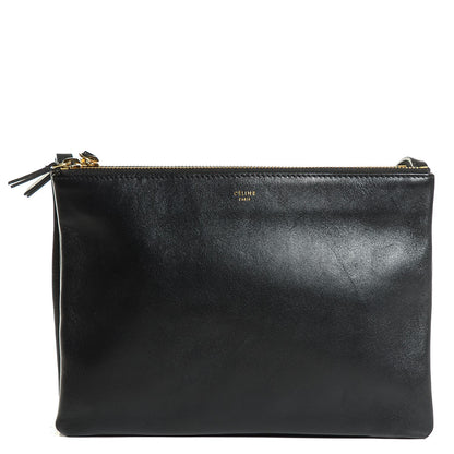 Celine Lambskin Large Trio Crossbody Bag Black 1 of 11