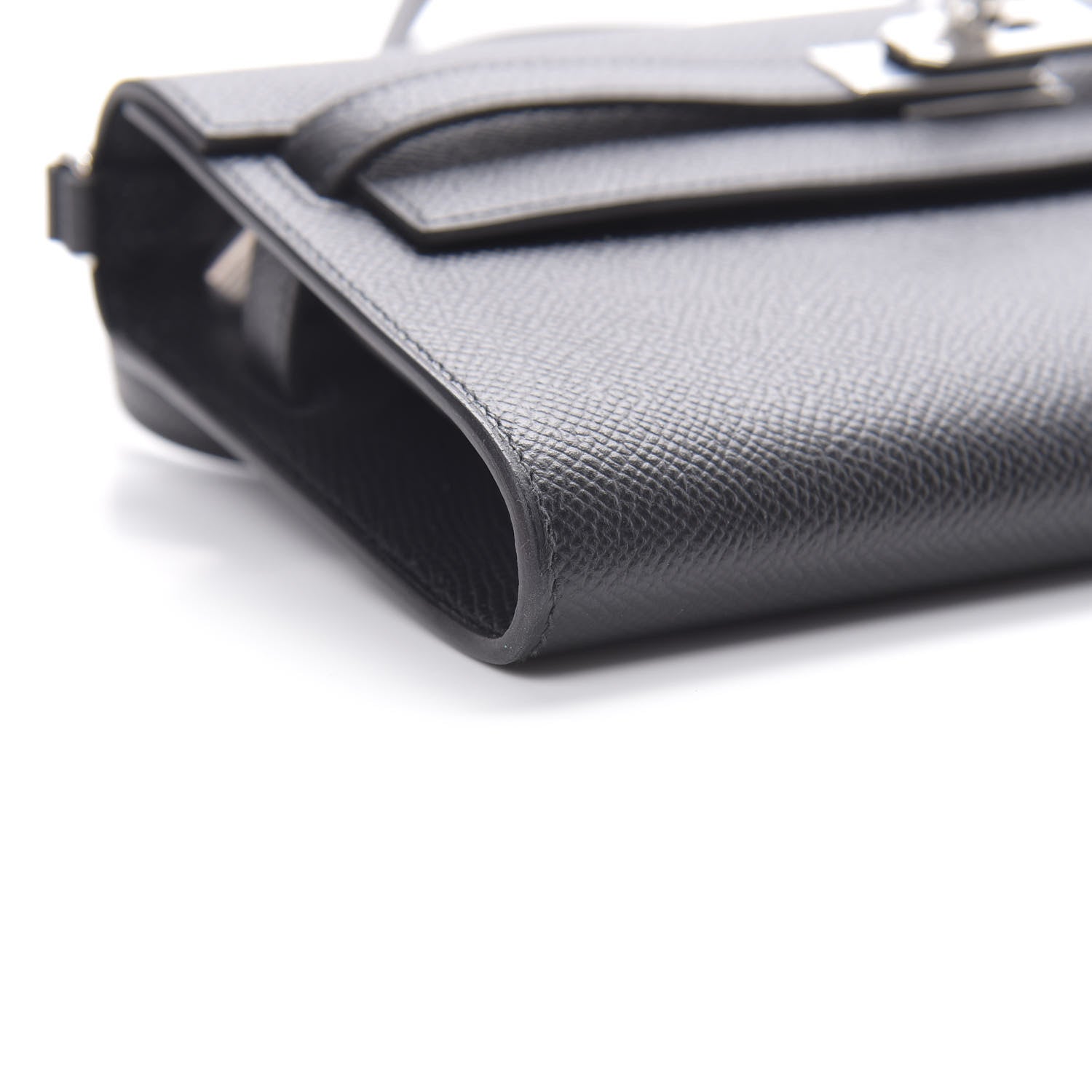 Hermes Epsom Kelly Wallet To Go Black 8 of 10