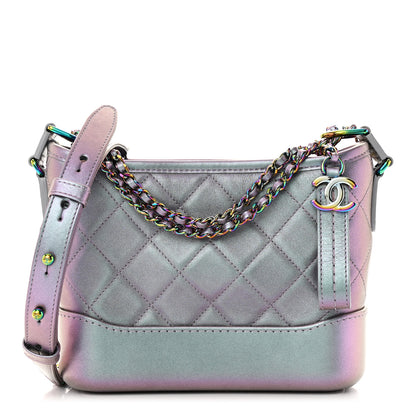 Chanel Iridescent Lambskin Calfskin Quilted Small Gabrielle Hobo Light Purple 1 of 10