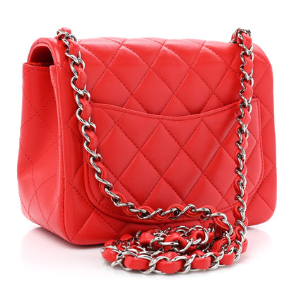 Chanel Lambskin Quilted Mini Square Flap Red 3 of 12