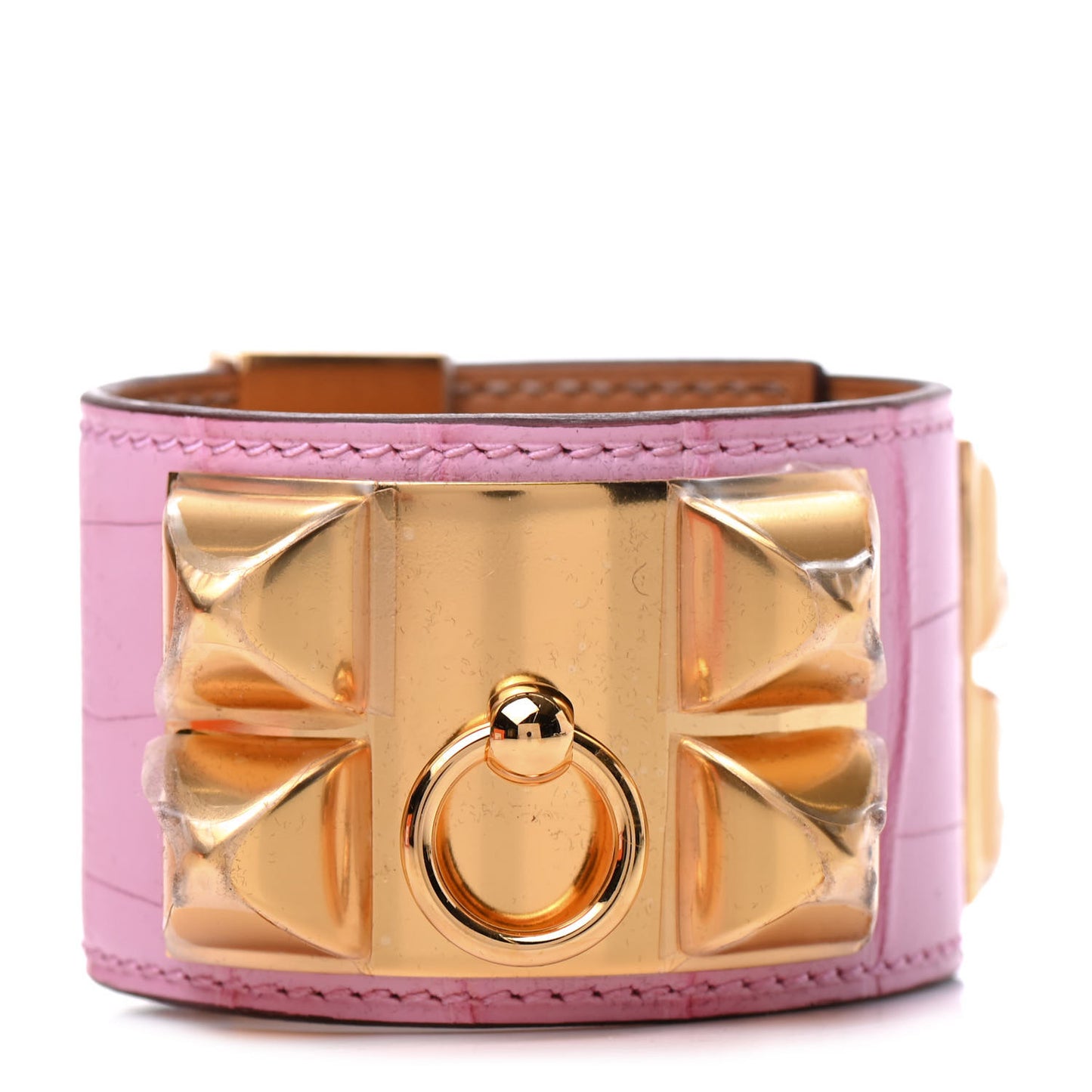 Matte Alligator Collier De Chien CDC Bracelet T1 5P Pink