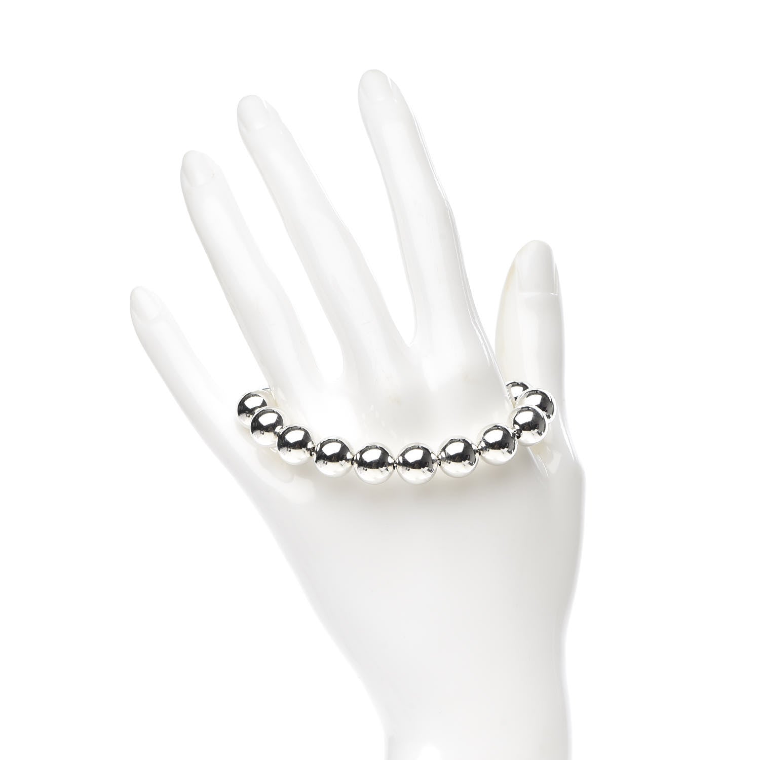 Tiffany Sterling Silver 10mm HardWear Ball Bracelet 2 of 5