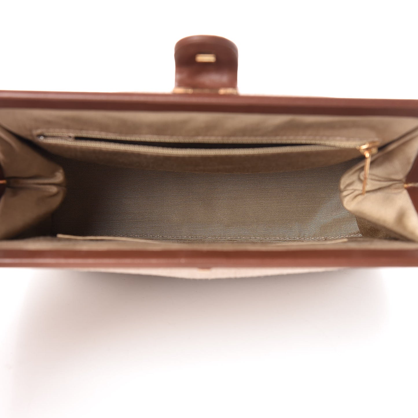 Linen Frame Shoulder Bag Beige