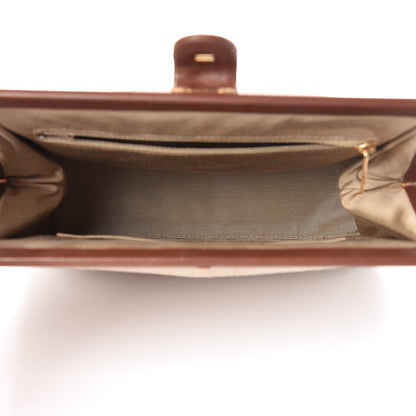 Chanel Linen Frame Shoulder Bag Beige 5 of 14