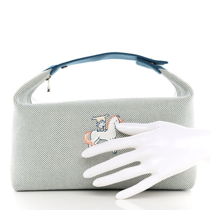 Hermes Canvas Large Bride-A-Brac Cabriole Case Bleu Nattier 2 of 7