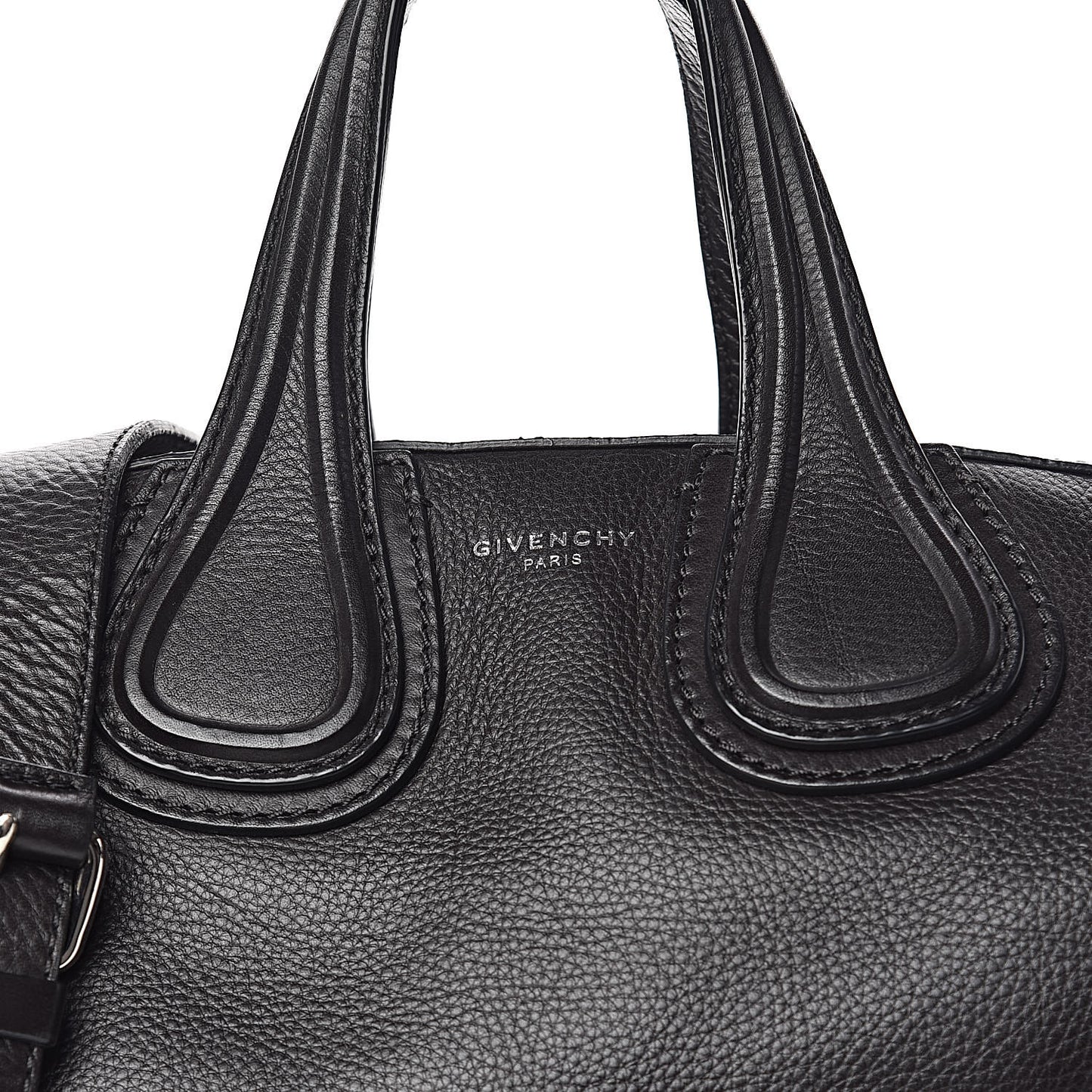 Pebbled Calfskin Small Nightingale Black