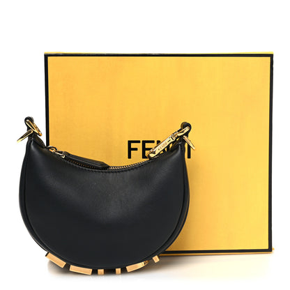 Fendi Vitello Grace Matte Nano Fendigraphy Hobo Charm Black 11 of 11