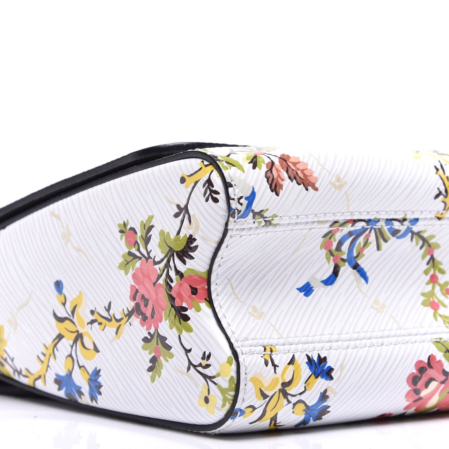 Epi Romantic Blossoms Twist Shoulder Bag MM White