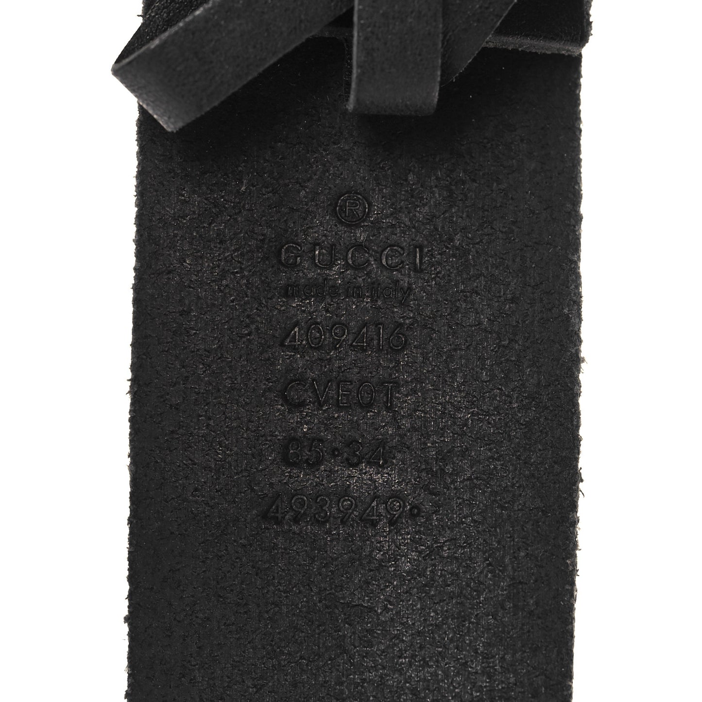 Faded Calfskin Double G 40mm Belt 85 34 Black