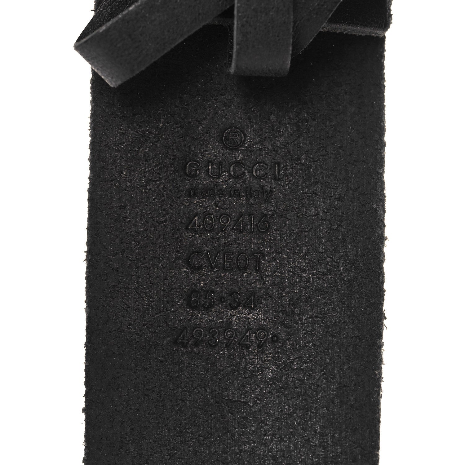 Gucci Faded Calfskin Double G 40mm Belt 85 34 Black 5 of 5