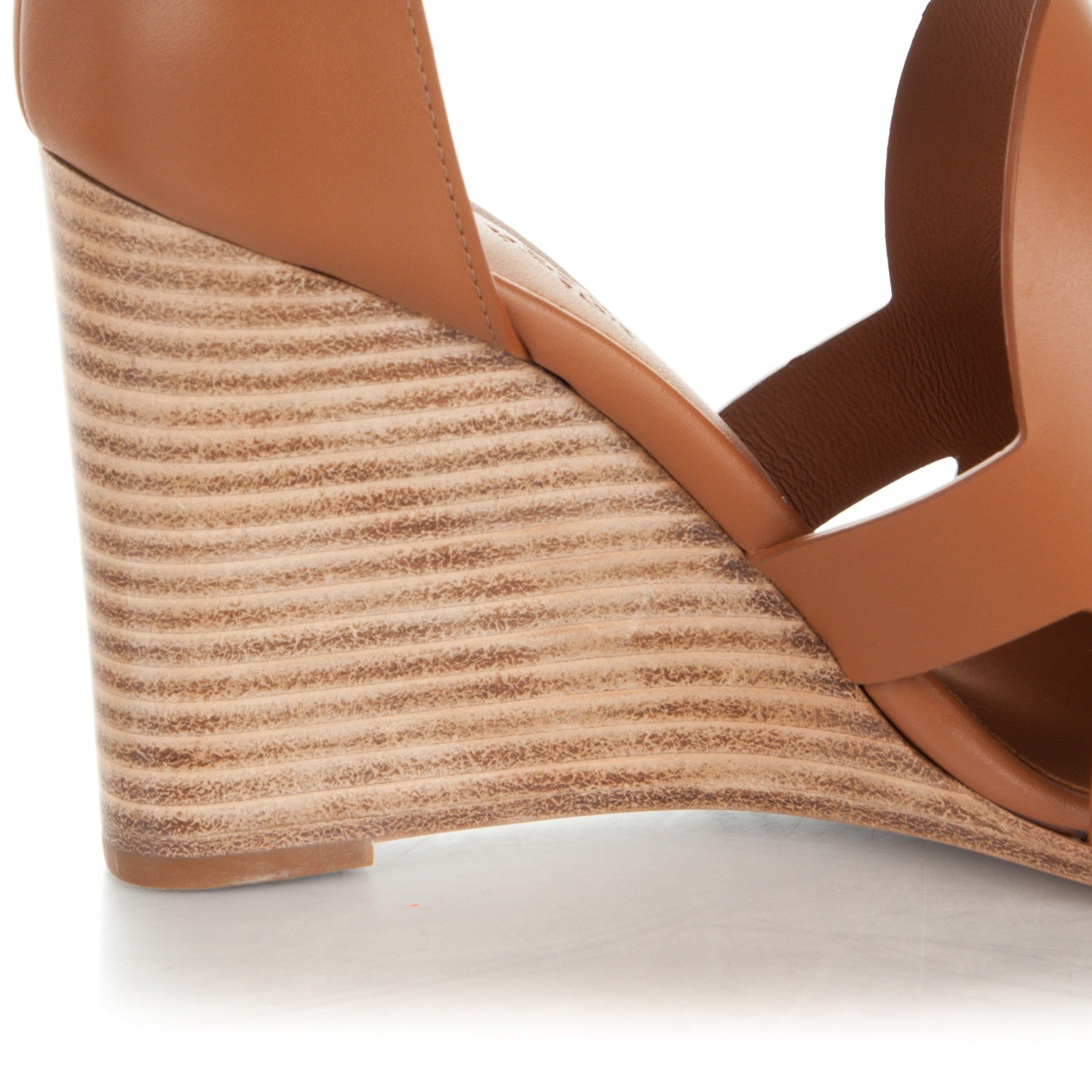 Hermes Calfskin Merryl Wedge Sandals 36 Naturel 11 of 11