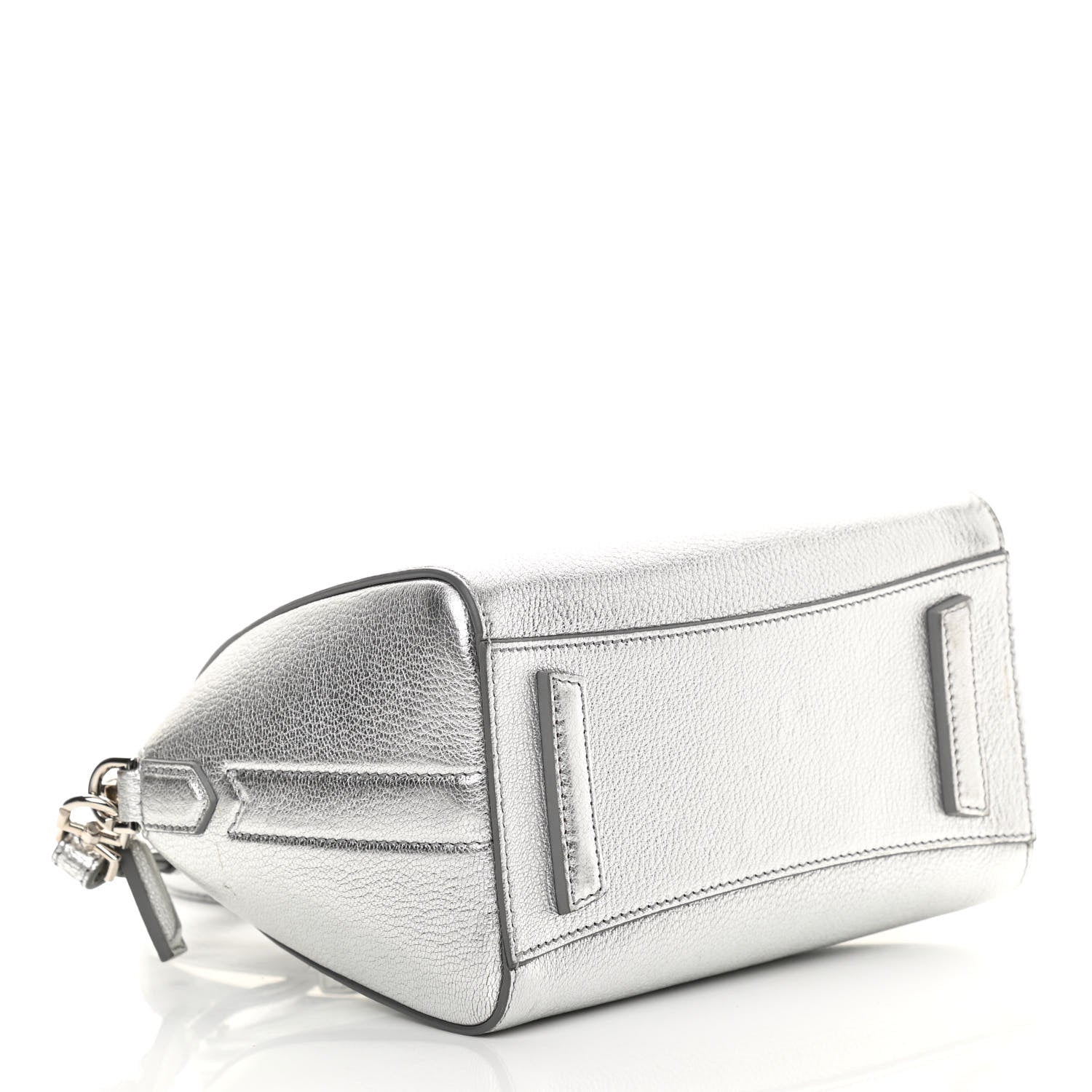 Givenchy Metallic Sugar Goatskin Mini Antigona Silver 3 of 15