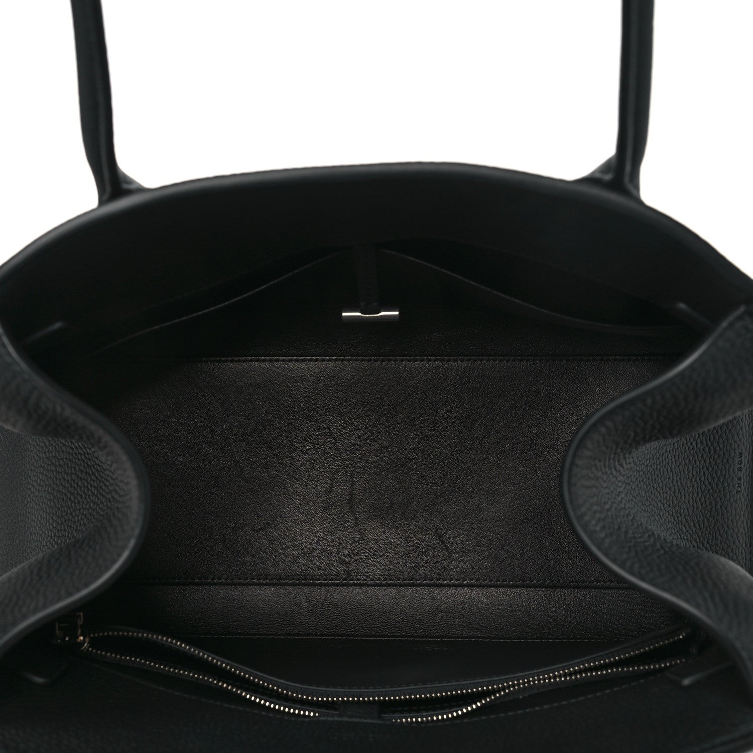 The Row Grained Calfskin Margaux Shoulder 12 Black 5 of 9
