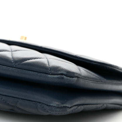 Chanel Lambskin Quilted Medium Trendy CC Flap Navy Blue 10 of 13