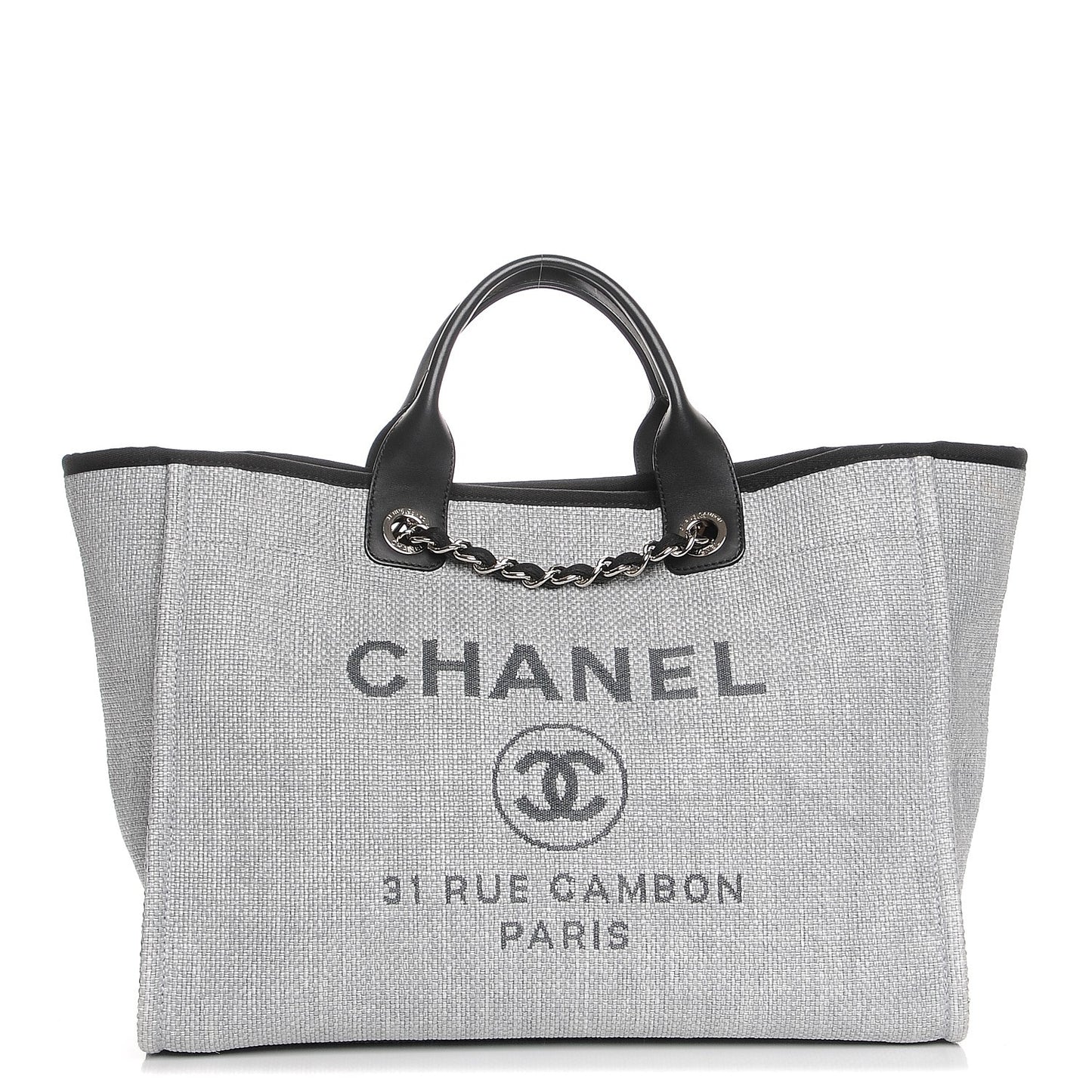 Canvas Large Deauville Tote Grey