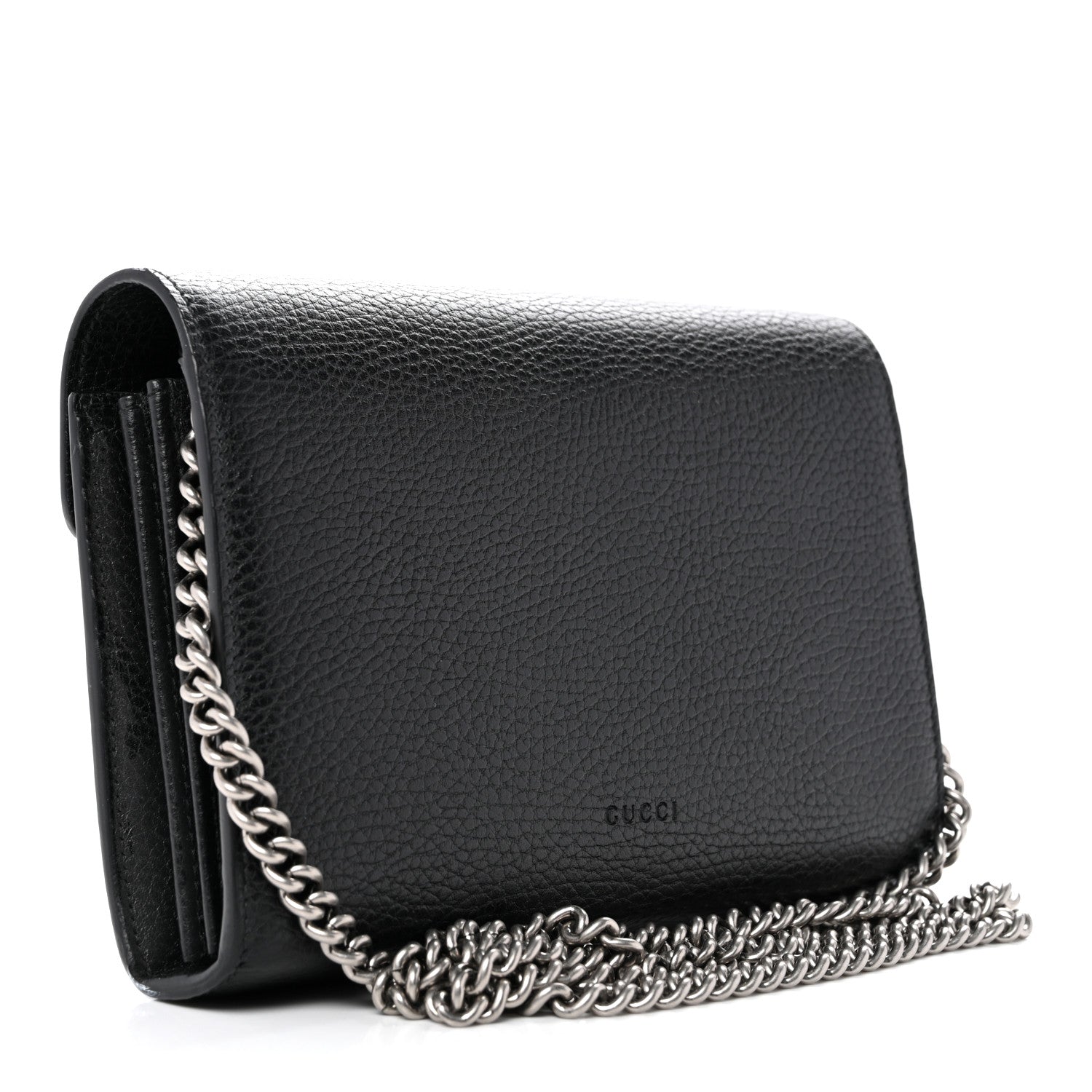 Gucci Calfskin Mini Dionysus Chain Wallet Black 3 of 11