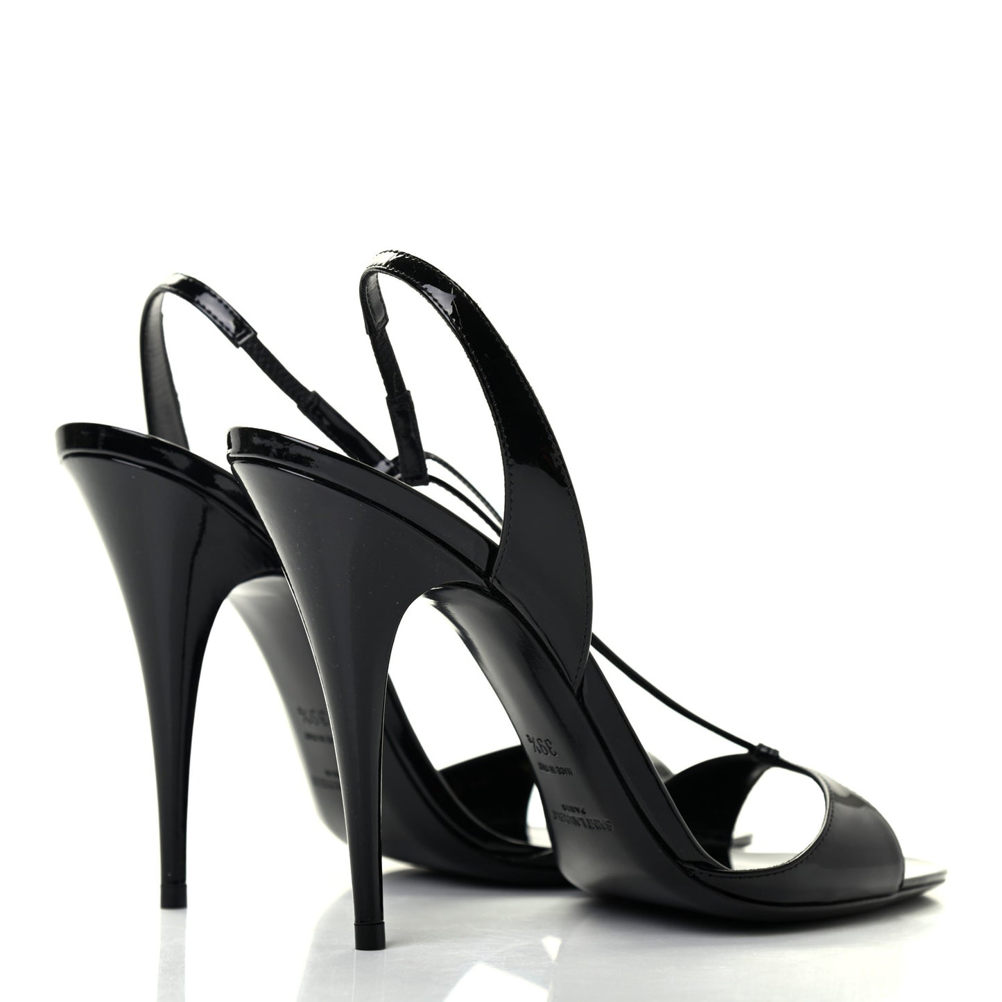Patent Calfskin Anouk 110 Sandals 39.5 Black