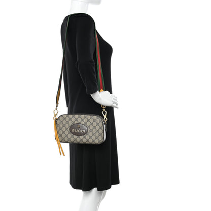 Gucci GG Supreme Monogram Web Neo Vintage Shoulder Bag Beige New Acero Crop 2 of 10