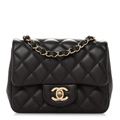 Chanel Lambskin Quilted Mini Square Flap Dark Brown 1 of 11