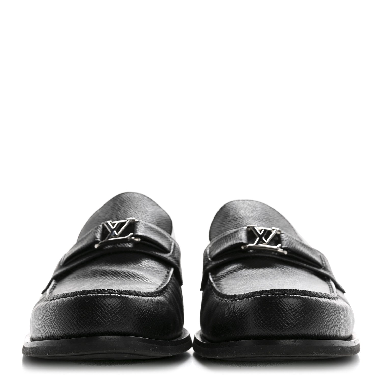Louis Vuitton Taiga Mens Loafers 9 Black 3 of 10