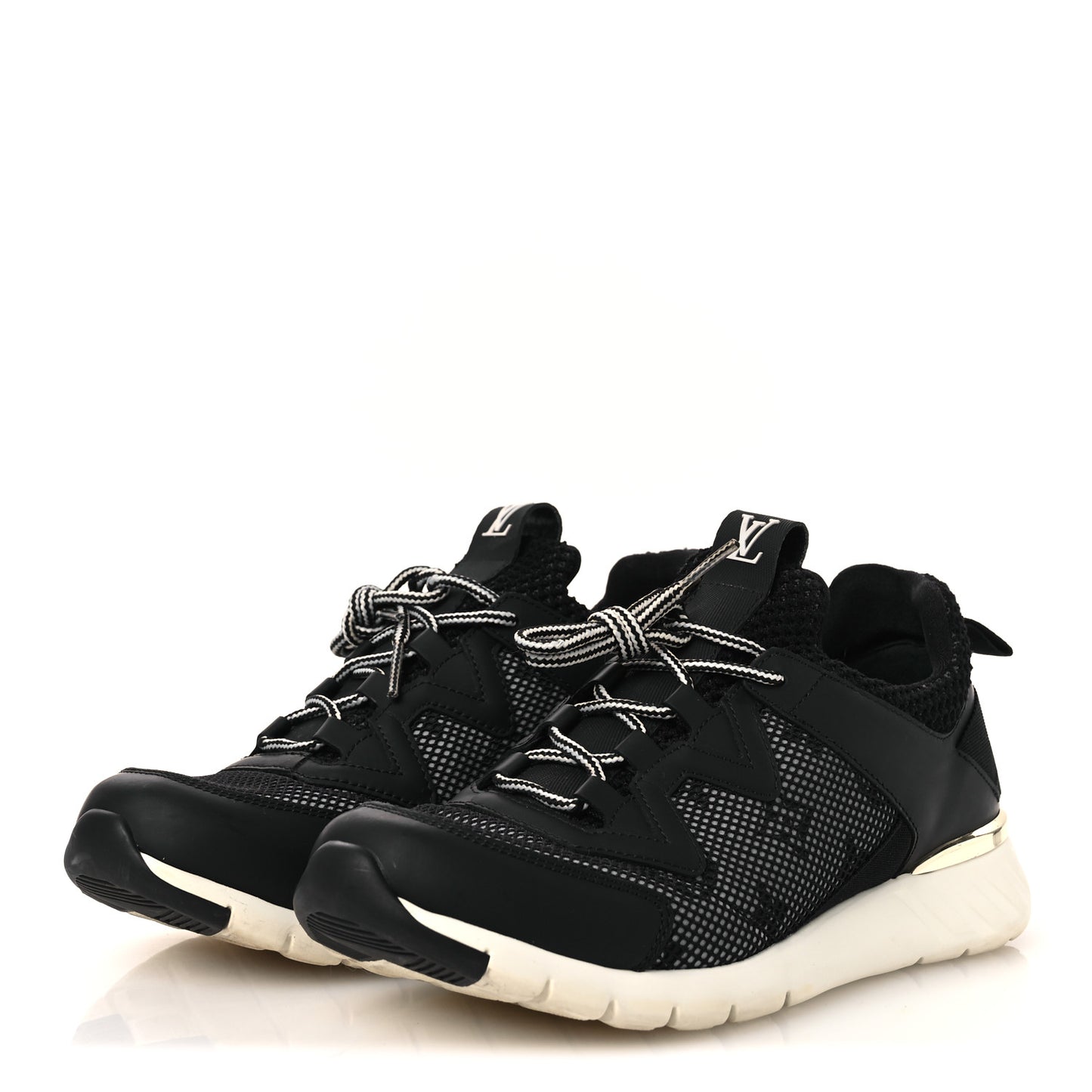 Technical Nylon Monogram Rubber Aftergame Sneakers 37 Black