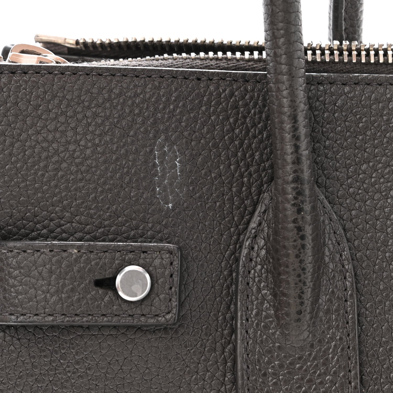 Saint Laurent Grained Calfskin Baby Sac De Jour Souple Asphalt 11 of 19