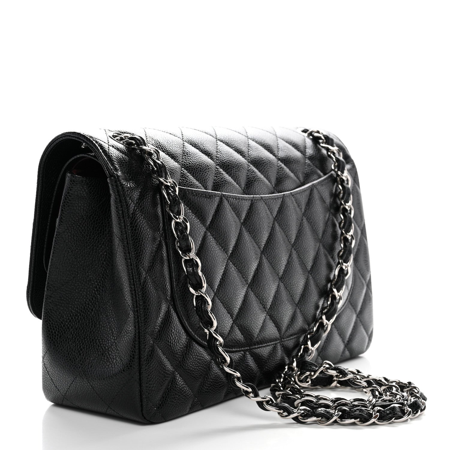 Chanel Caviar Quilted Jumbo Double Flap Black 3 of 12