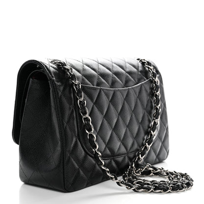 Chanel Caviar Quilted Jumbo Double Flap Black 3 of 12