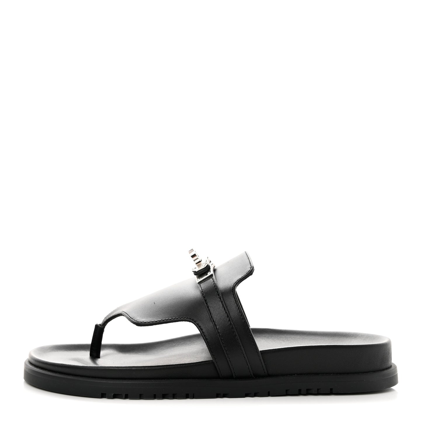 Calfskin Womens Empire Sandals 38 Black
