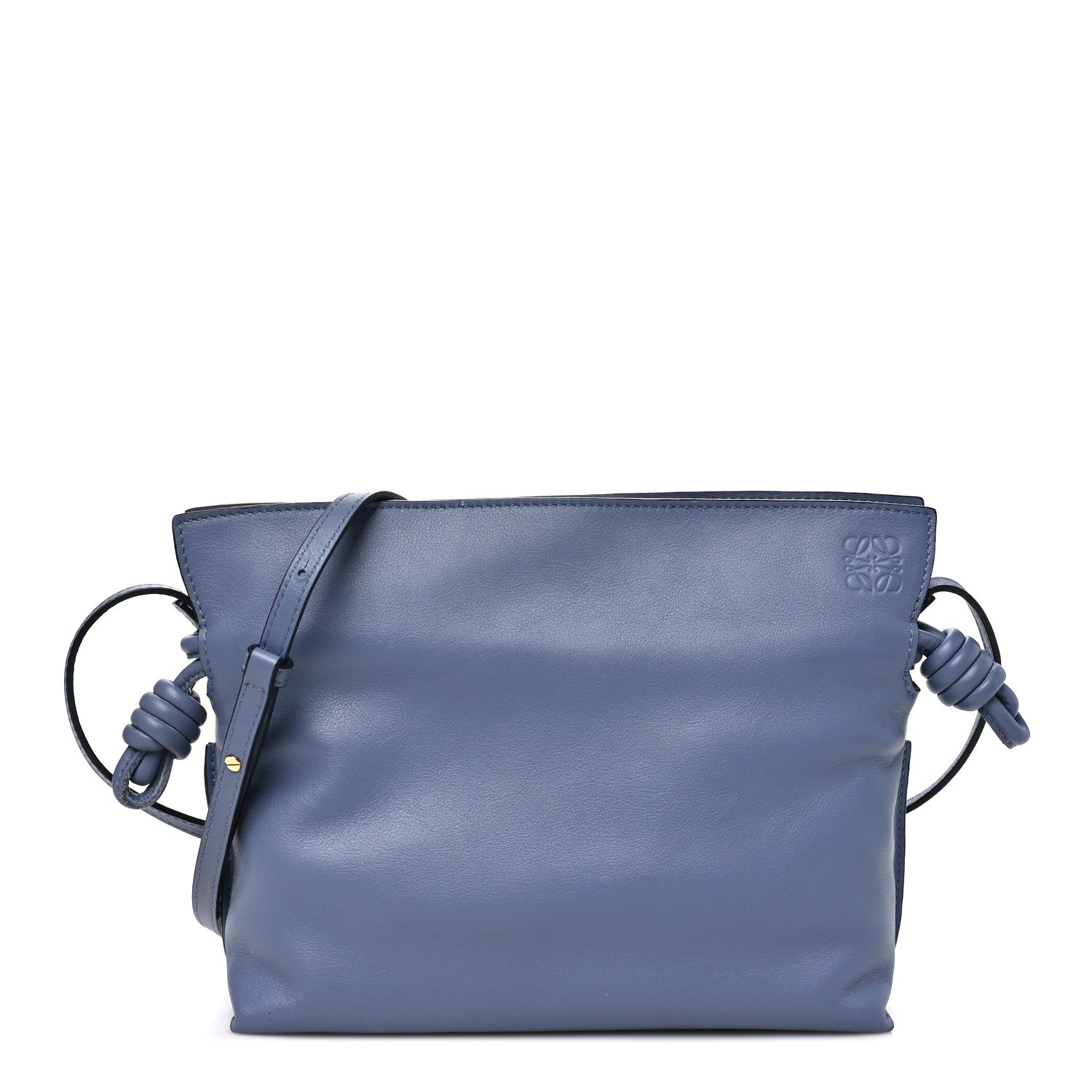Loewe Calfskin Mini Flamenco Knot Clutch Dusty Blue 1 of 10