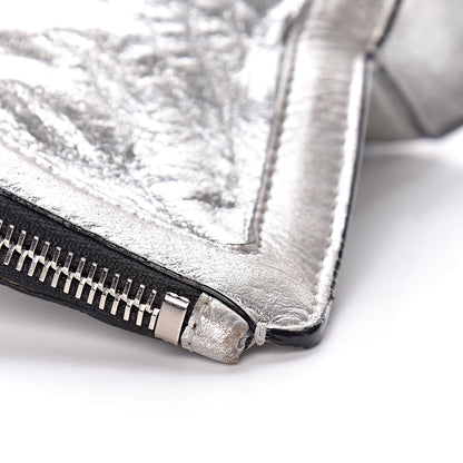 Alexander McQueen Metallic Lambskin De Manta Clutch Silver 12 of 12
