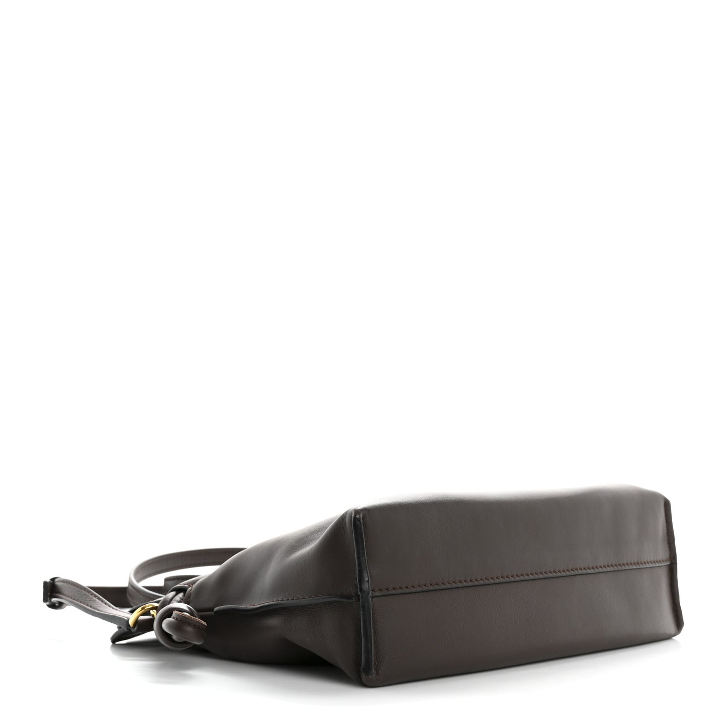 Calfskin Mini Flamenco Knot Clutch Chocolate