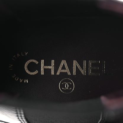 Chanel Calfskin Cap Toe CC Ankle Boots 38 Black 9 of 12