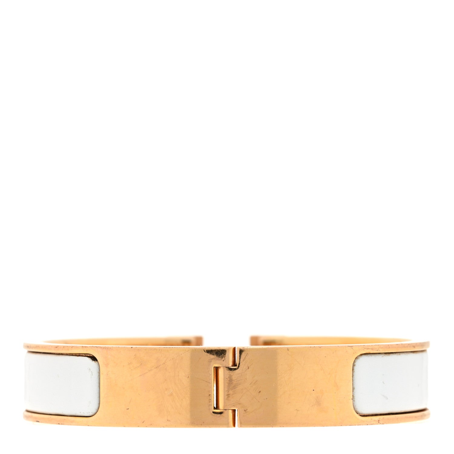 Hermes Enamel Narrow Clic Clac H Bracelet PM White 3 of 5