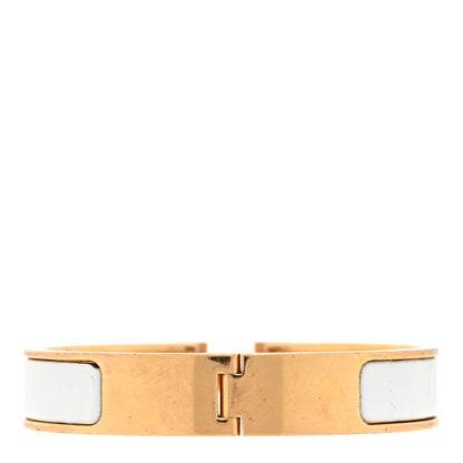 Hermes Enamel Narrow Clic Clac H Bracelet PM White 3 of 5