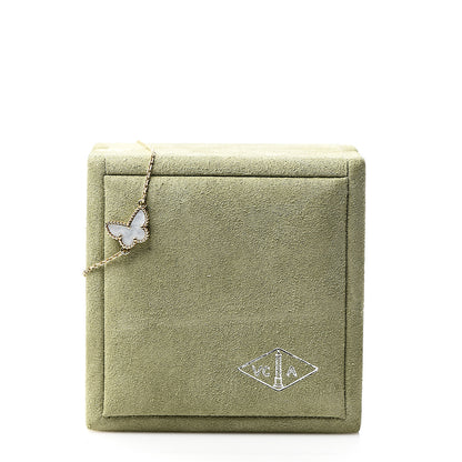 Van Cleef & Arpels 18K Yellow Gold Mother of Pearl Sweet Alhambra Butterfly Bracelet 7 of 7