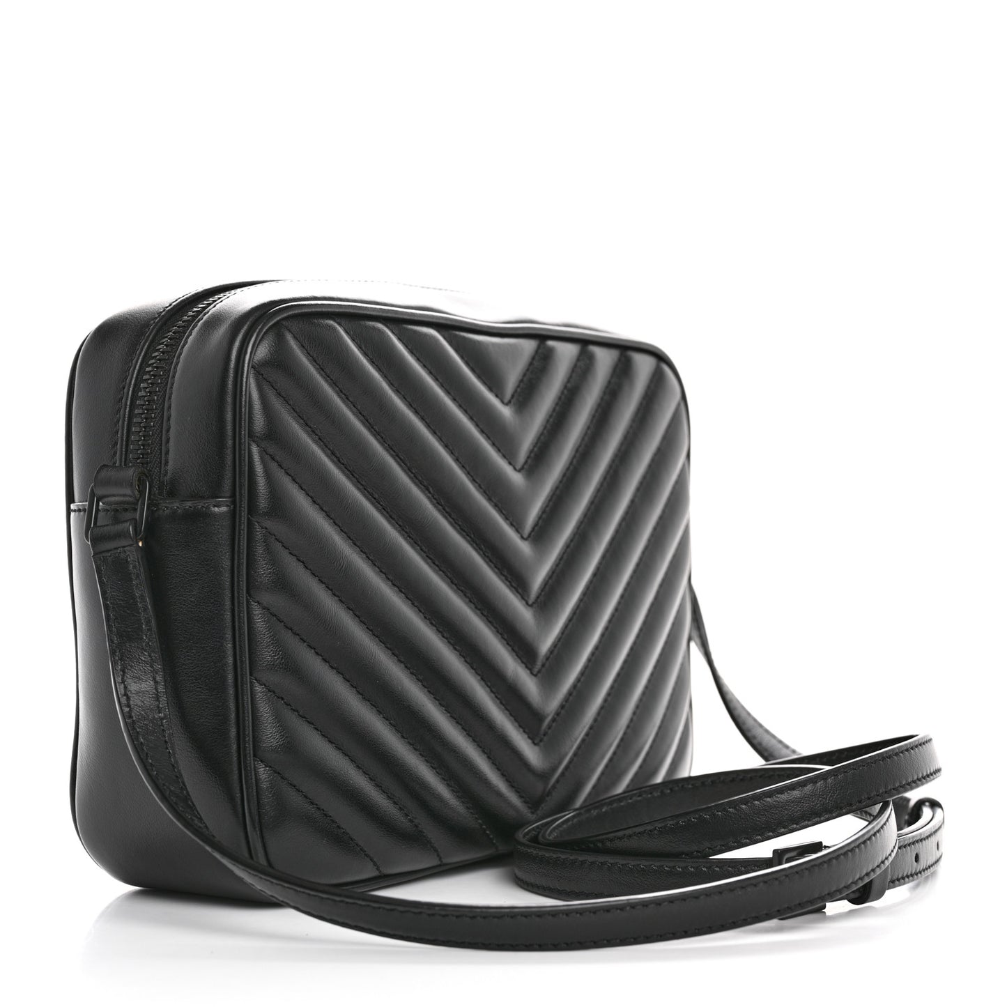 Calfskin Matelasse Monogram Monochrome Lou Camera Bag Black