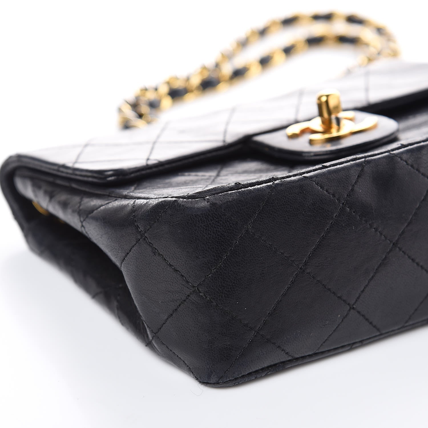 Chanel Lambskin Quilted Mini Square Flap Black 10 of 16
