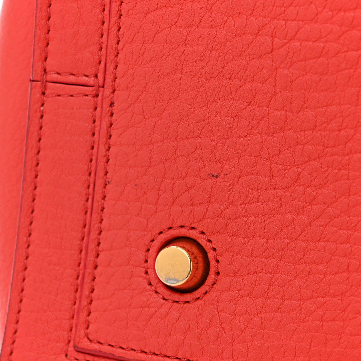 Crisped Calfskin Small Tie Knot Tote Vermillion