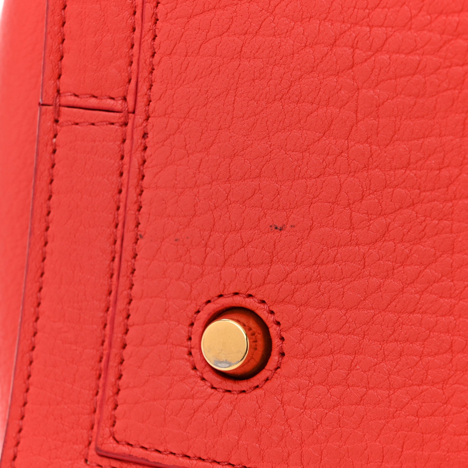 Celine Crisped Calfskin Small Tie Knot Tote Vermillion 12 of 16