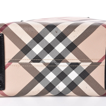Burberry Patent Supernova Check Small Stanton Tote Black 11 of 19