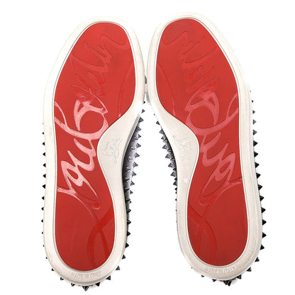 Christian Louboutin Calfskin Spikes Mens Roller Boat Flats 45 Black 4 of 6