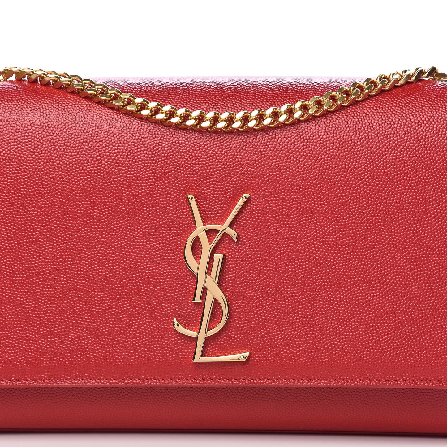 Grain De Poudre Medium Monogram Kate Satchel Red
