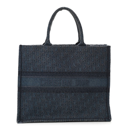 Christian Dior Oblique Denim Book Tote Denim Blue 1 of 8