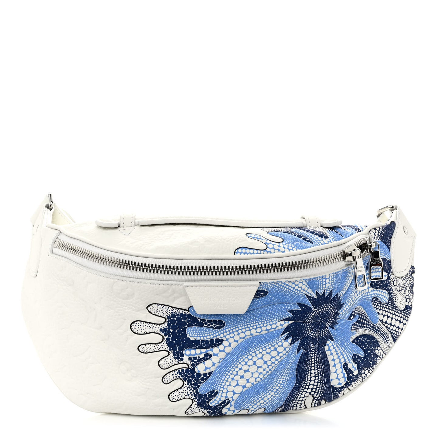 LV X YK Taurillon Monogram Psychedelic Flower Bumbag White Multicolor